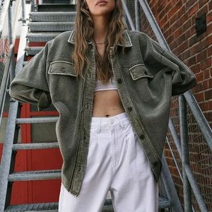 Free People Ruby Jacket Green/Olive size XS